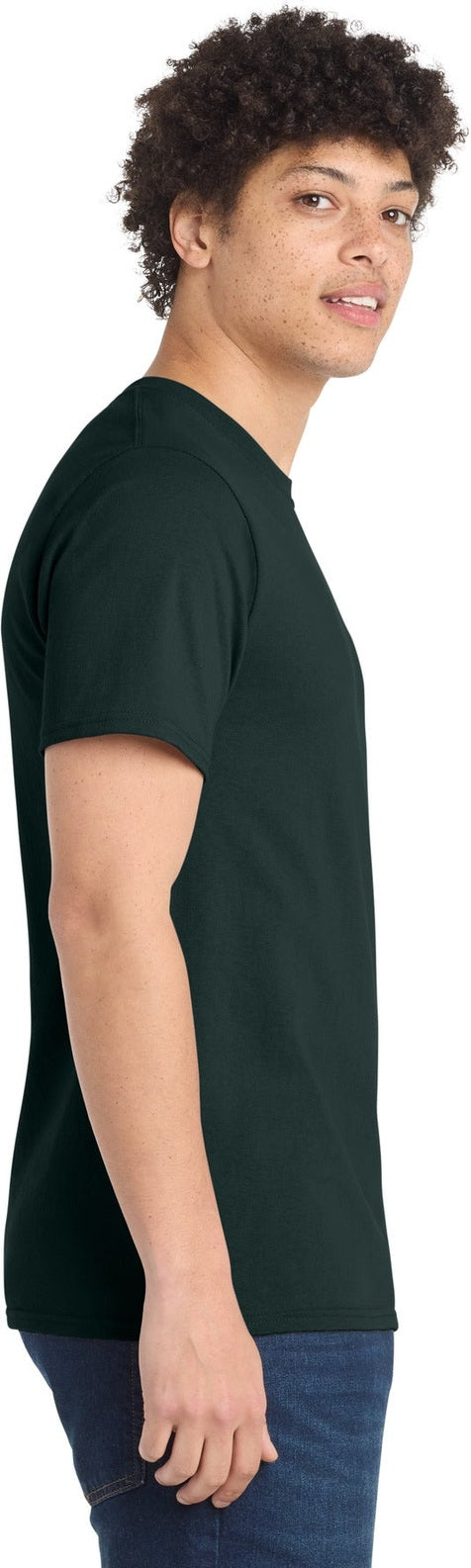 Dark Green Port & Co Essential Tee. PC61