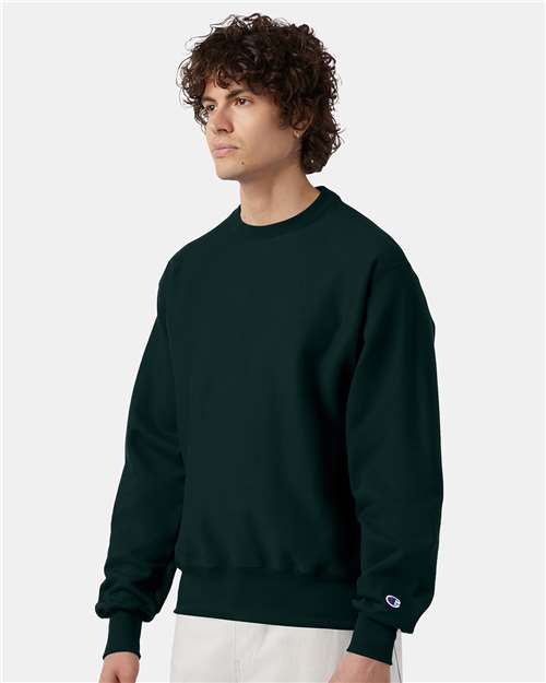 Dark Green Reverse Weave® Crewneck Sweatshirt - S149