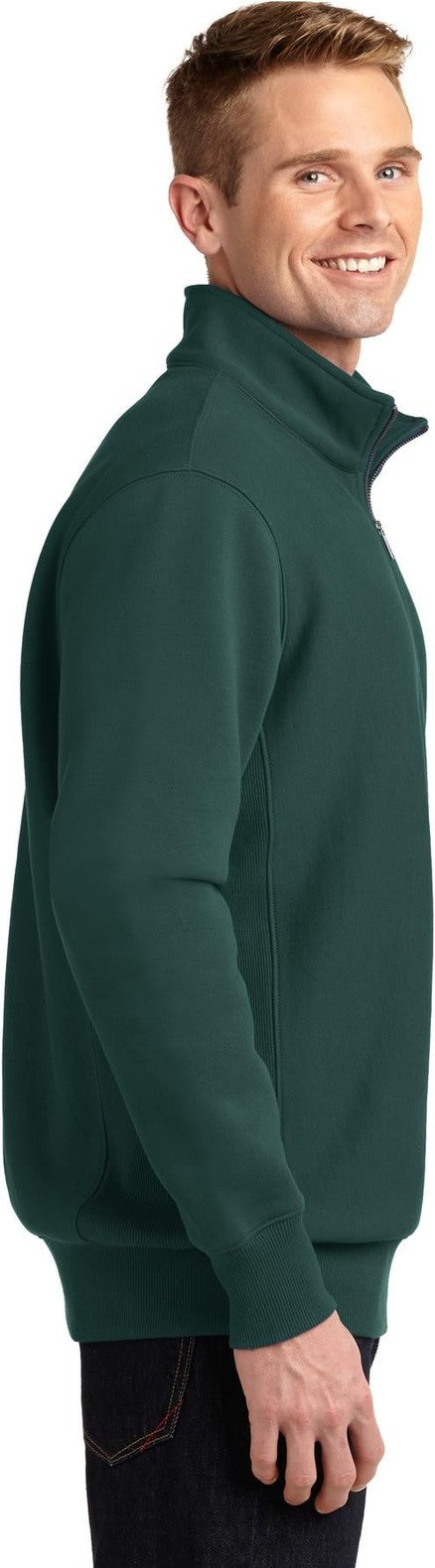 Dark Green Sport-Tek Super Heavyweight 1/4-Zip Pullover Sweatshirt. ST283