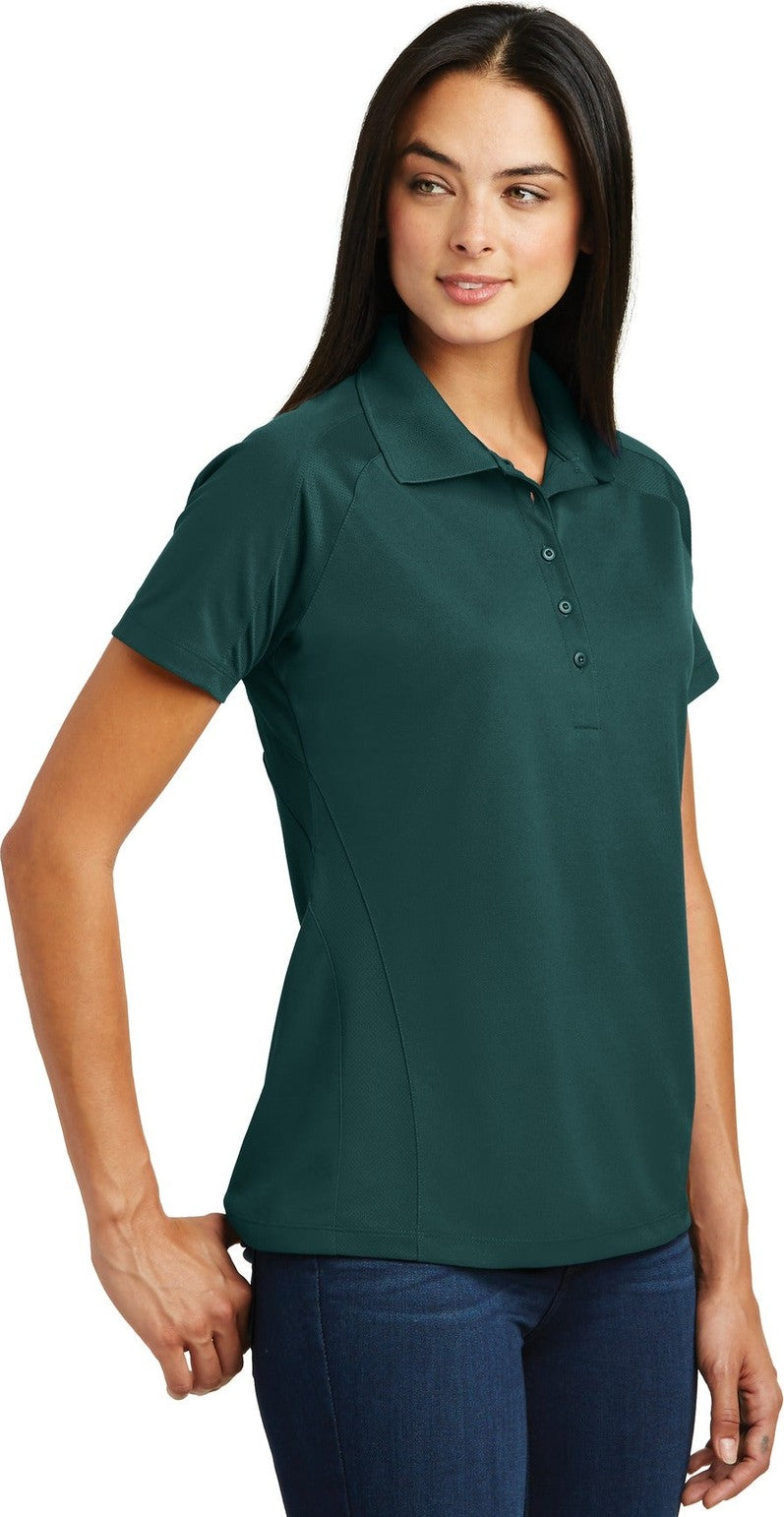 Dark Green Sport-Tek Women's Dri-Mesh Pro Polo. L474