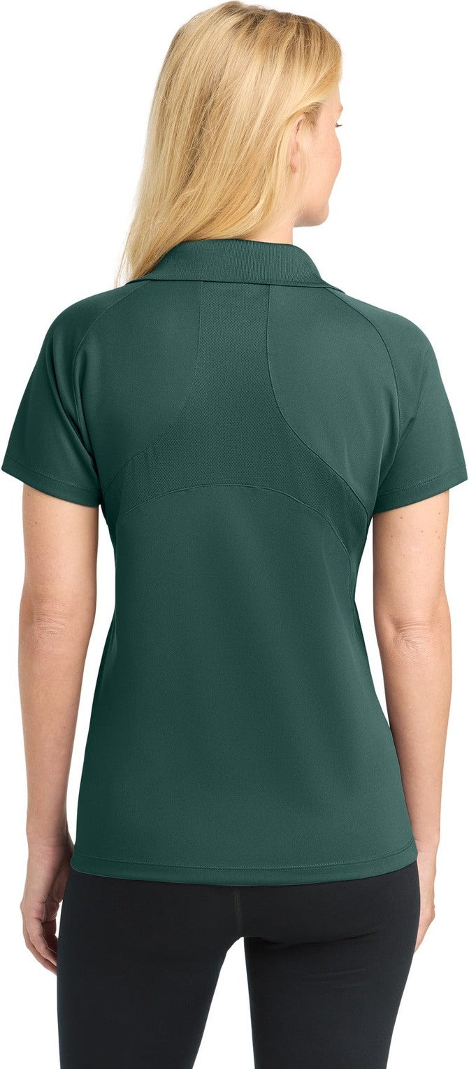 Dark Green Sport-Tek Women's Dri-Mesh Pro Polo. L474