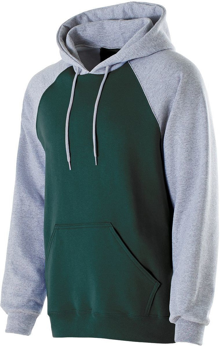 DARK GREEN/ATHLETIC HEATHER BANNER HOODIE