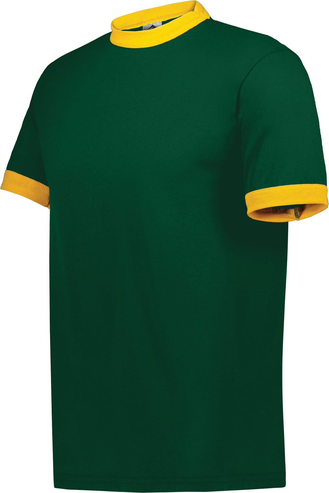 DARK GREEN/GOLD ADULT RINGER T-SHIRT