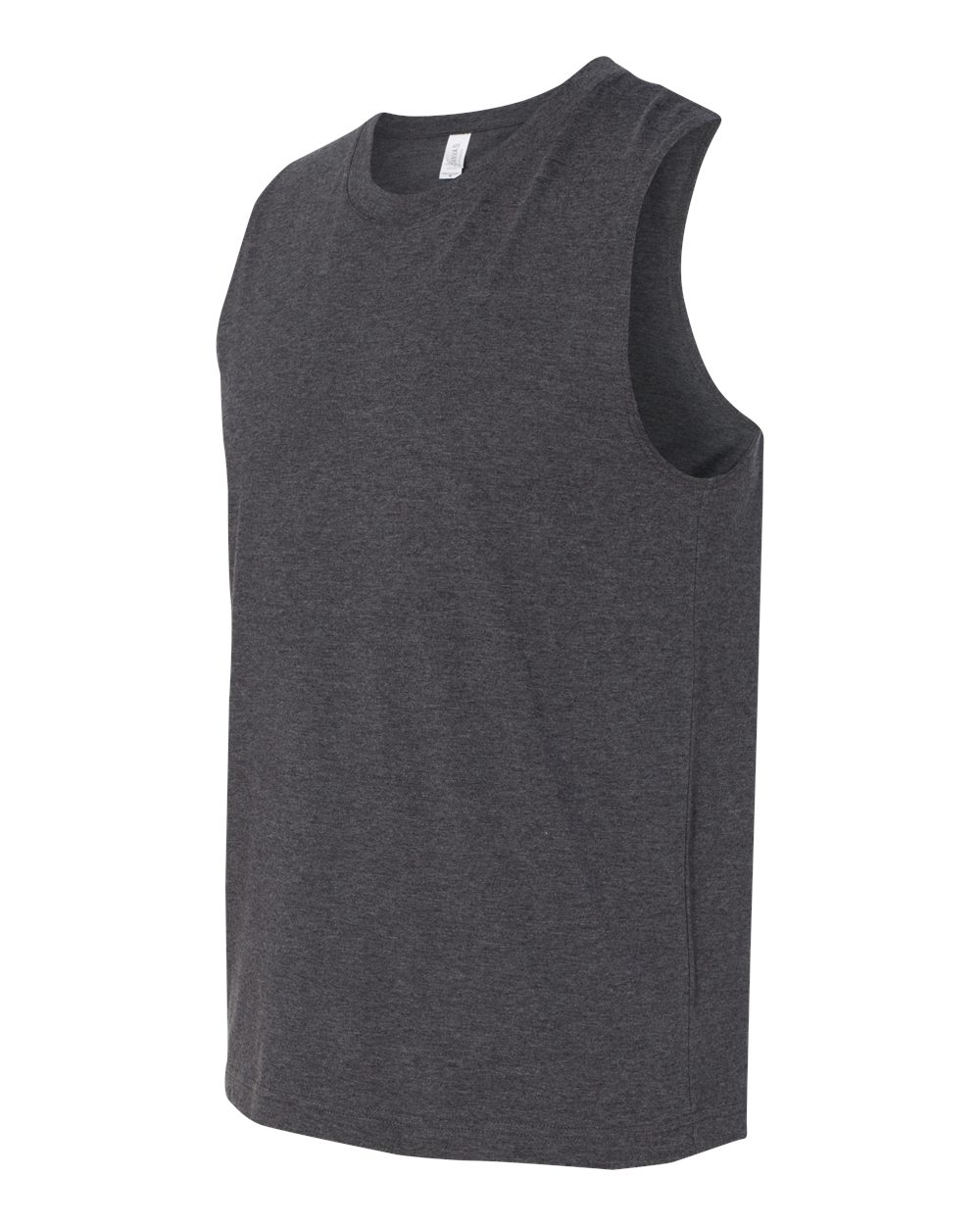 Dark Grey Heather Jersey Muscle Tank - 3483