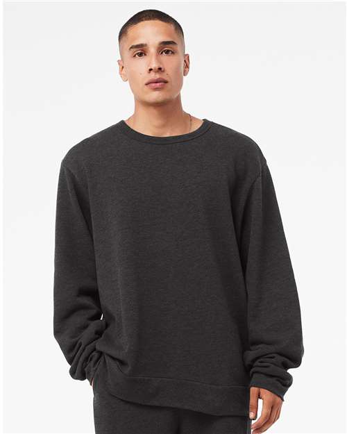 Dark Grey Heather Sponge Fleece Classic Crewneck Sweatshirt - 3911