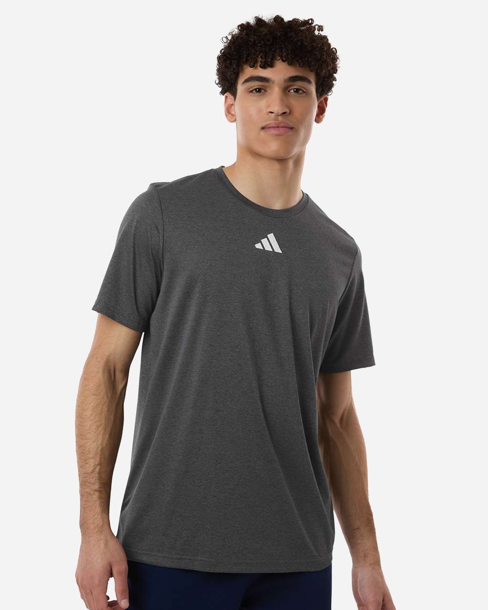 Dark Grey Heather/ White Men's Pregame T-Shirt - AT101 plain