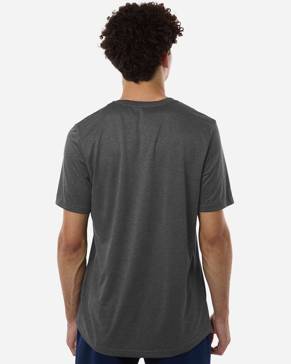 Dark Grey Heather/ White Men's Pregame T-Shirt - AT101 plain