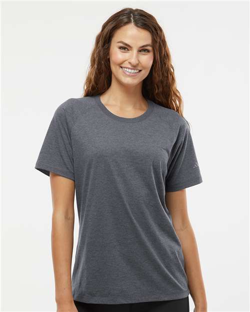 Dark Grey Heather Women's Blended T-Shirt - A557