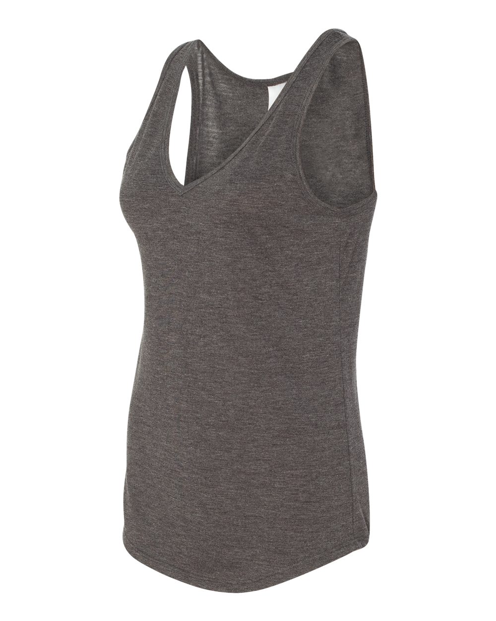 Dark Grey Heather Women&#39;s Flowy V-Neck Tank - 8805