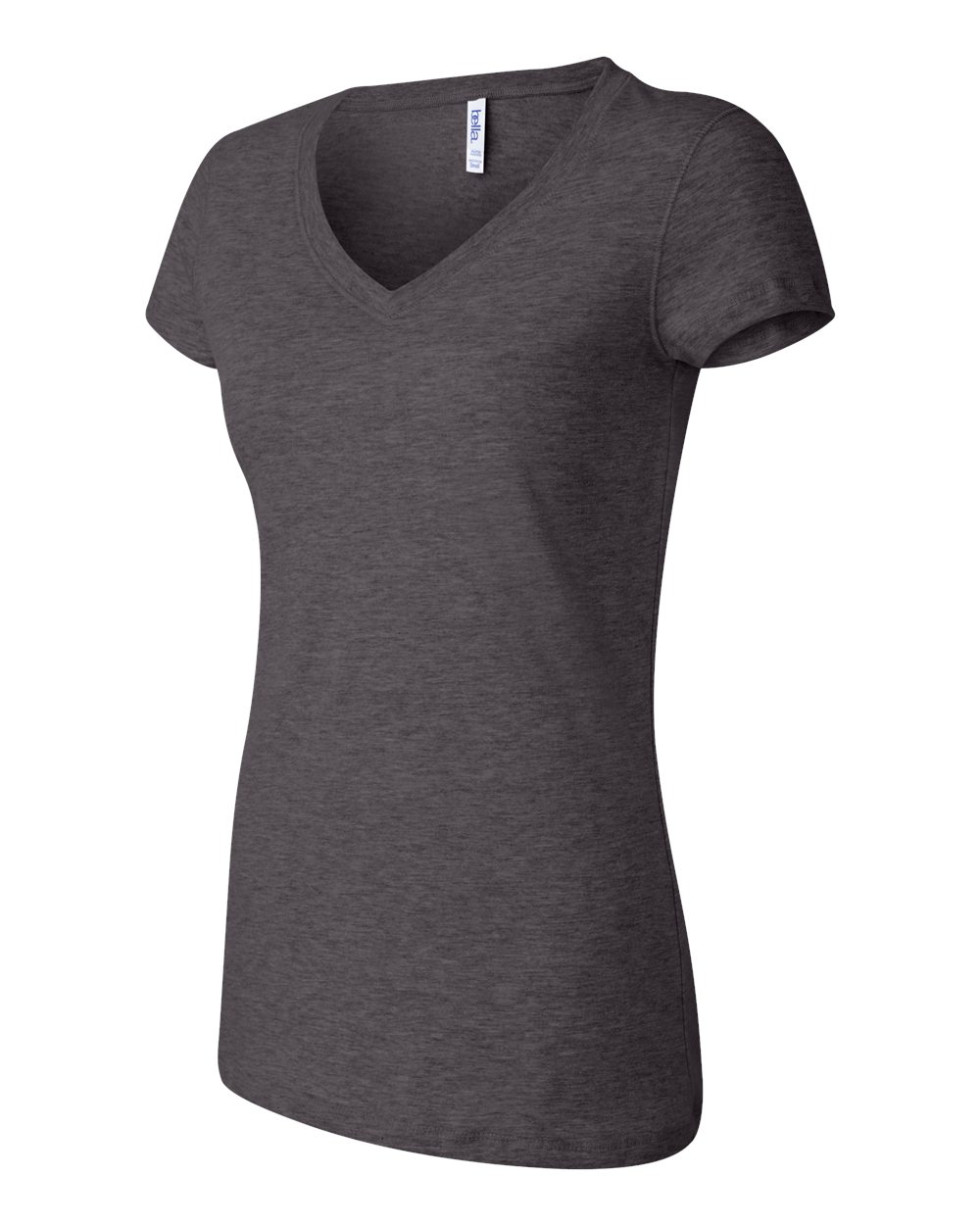 Dark Grey Heather Women’s Jersey V-Neck Tee - 6005