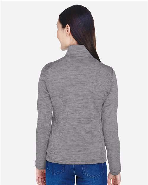 Dark Grey Heather Women&#39;s Newbury Mélange Fleece Quarter-Zip Pullover - DG798W