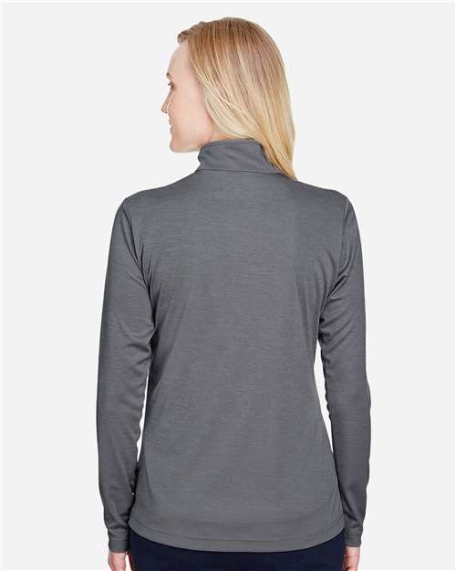 Dark Grey Heather Women&#39;s Zone Sonic Heather Performance Quarter-Zip Pullover - TT31HW