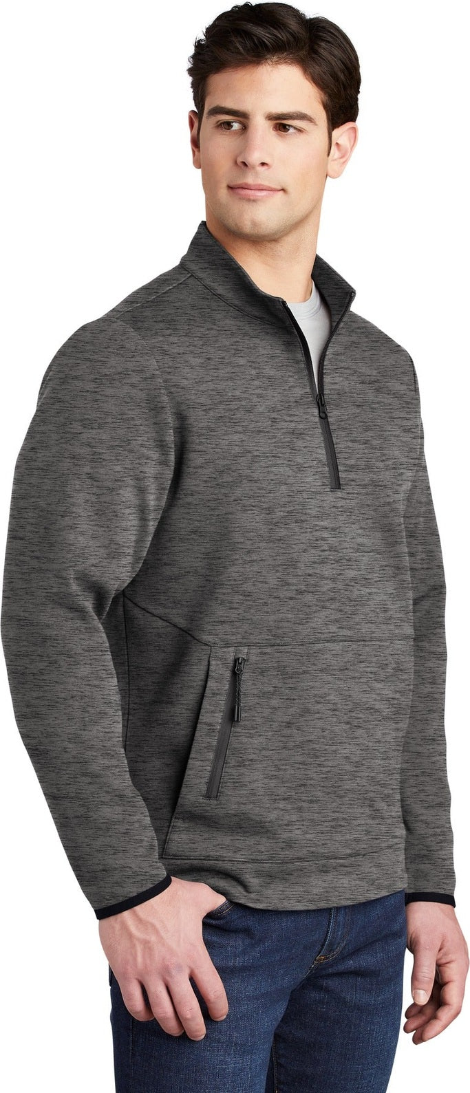 Dark Grey Hthr Sport-Tek Triumph 1/4-Zip Pullover ST281