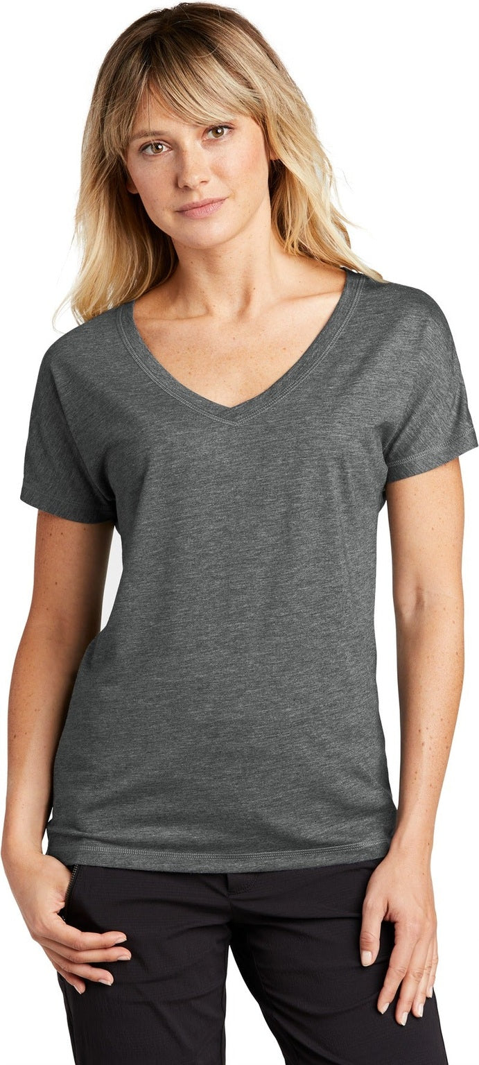 Dark Grey Hthr Sport-Tek Women's PosiCharge Tri-Blend Wicking Dolman Tee. LST401