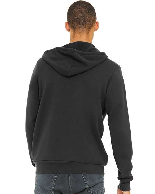 Dark Grey Sponge Fleece Full-Zip Hoodie - 3739
