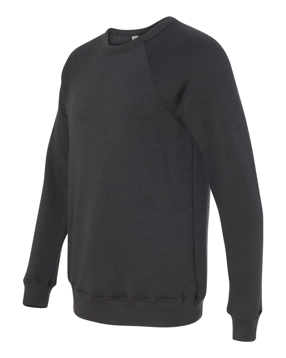 Dark Grey Sponge Fleece Raglan Crewneck Sweatshirt - 3901