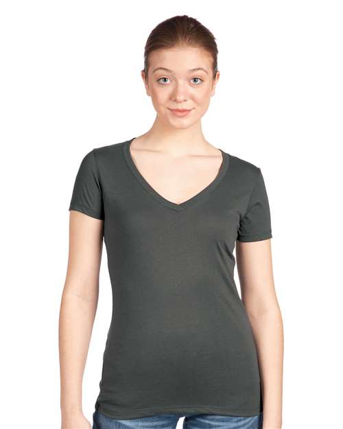 Dark Grey Women&#39;s Ideal V-Neck T-Shirt - 1540