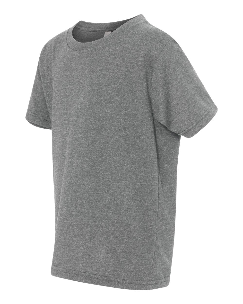 Dark Heather Grey Youth CVC T-Shirt - 3312
