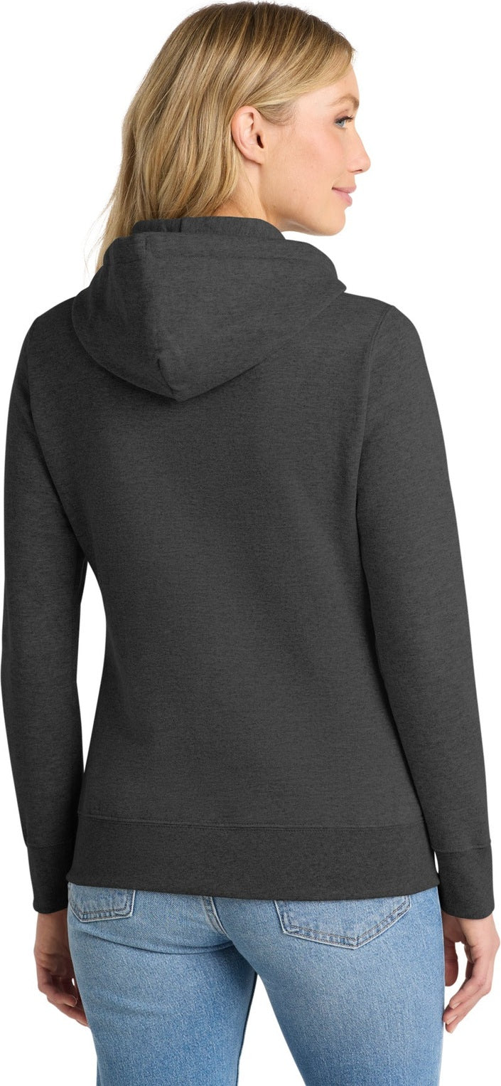 Dark Hthr Grey Port & Co Women's Core Fleece Pullover Hooded Sweatshirt LPC78H