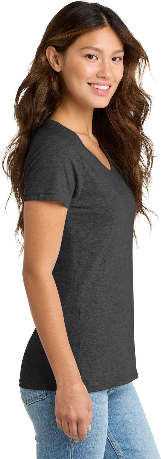 Dark Hthr Grey Port & Co Women's Fan Favorite V-Neck Tee. LPC450V