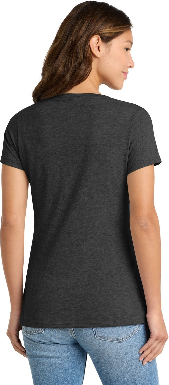 Dark Hthr Grey Port & Co Women's Fan Favorite V-Neck Tee. LPC450V