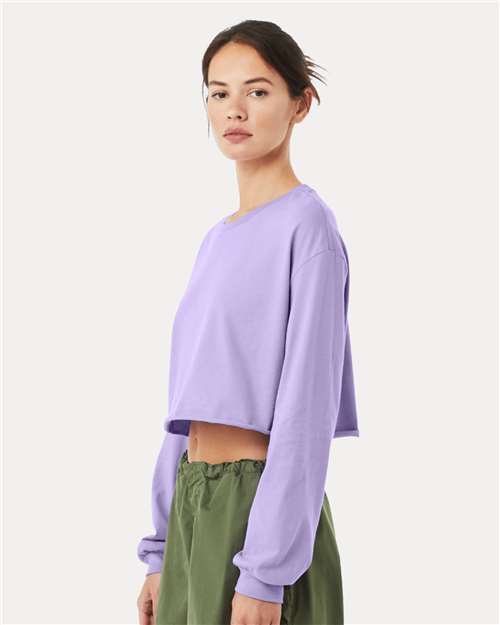Dark Lavender FWD Fashion Women&#39;s Crop Long Sleeve Tee - 6501