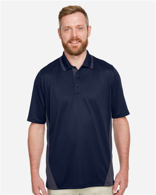 Dark Navy/ Dark Charcoal Men&#39;s Flash Snag Protection Plus IL Colorblock Polo - M386