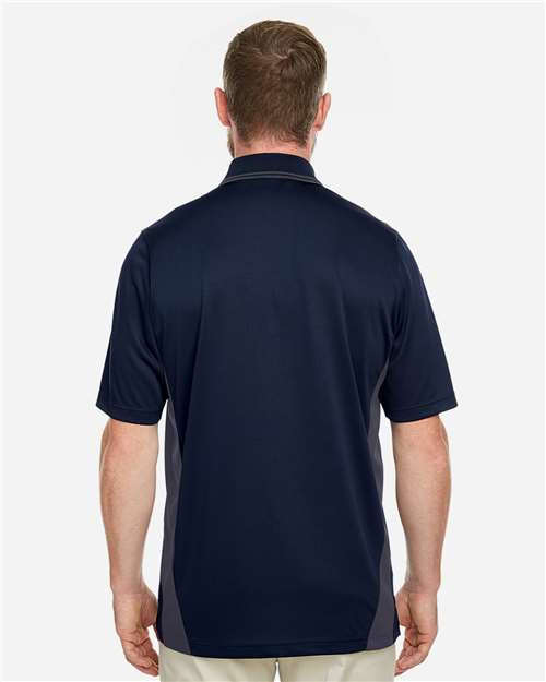 Dark Navy/ Dark Charcoal Men&#39;s Flash Snag Protection Plus IL Colorblock Polo - M386