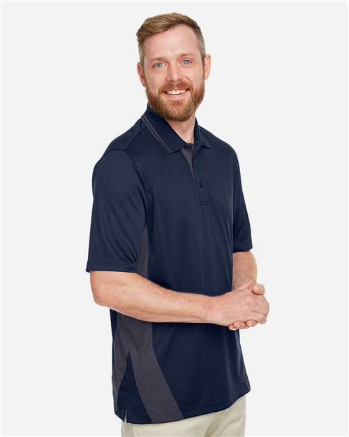 Dark Navy/ Dark Charcoal Men&#39;s Flash Snag Protection Plus IL Colorblock Polo - M386