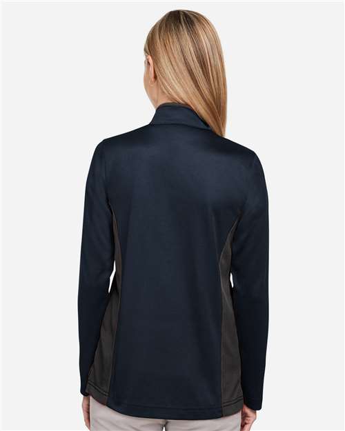 Dark Navy/ Dark Charcoal Women&#39;s Flash Snag Protection Plus IL Colorblock Quarter-Zip Pullover - M786W