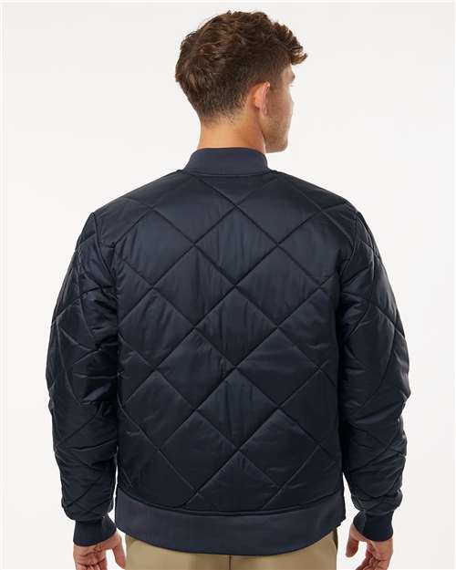 Dark Navy Diamond Quilted Jacket - 6124