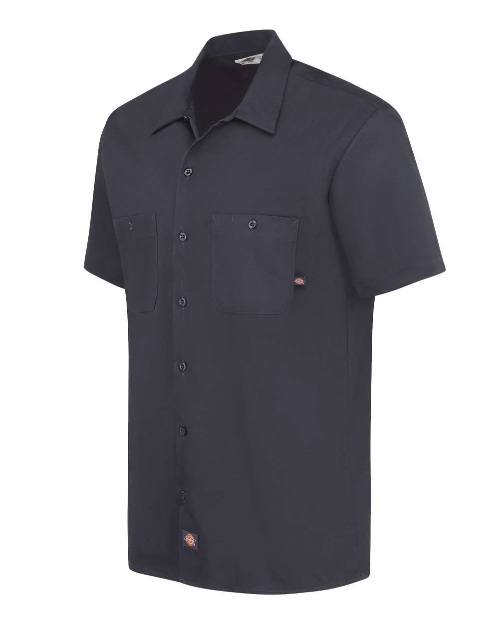 Dark Navy Industrial Short Sleeve Cotton Work Shirt - S307