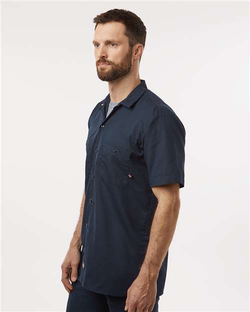 Dark Navy Industrial Short Sleeve Work Shirt - Tall Sizes - S535T