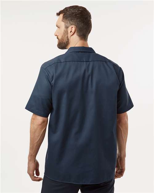 Dark Navy Short Sleeve Work Shirt - Tall Sizes - 2574T