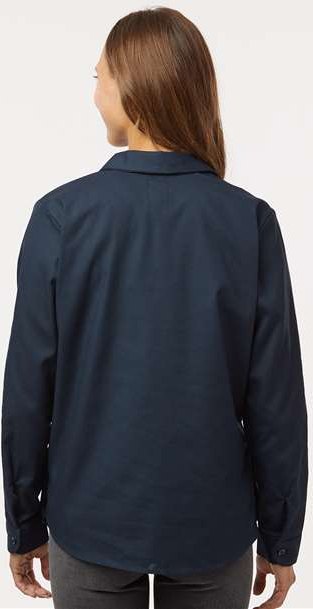 Dark Navy Women&#39;s Long Sleeve Industrial Work Shirt - L5350