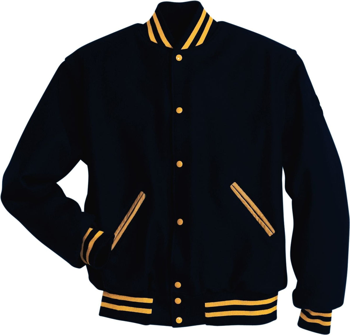 DARK NAVY/LIGHT GOLD LETTERMAN WOOL JACKET