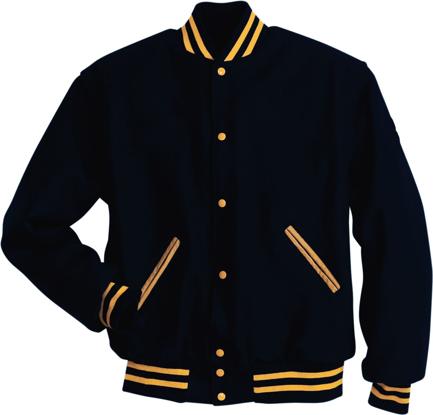 DARK NAVY/LIGHT GOLD LETTERMAN WOOL JACKET