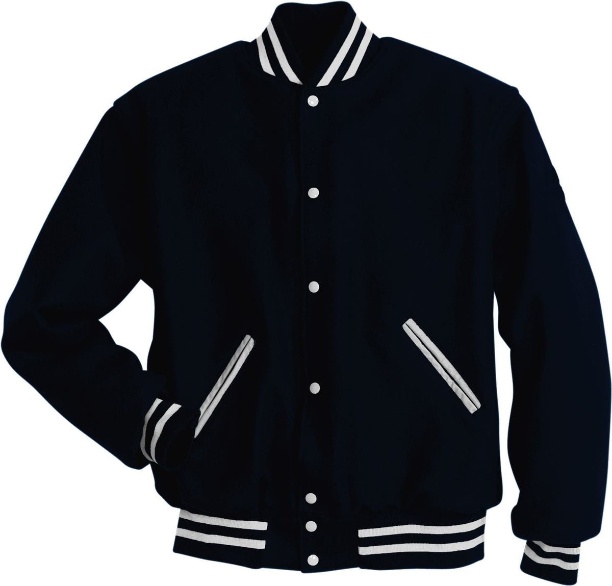 DARK NAVY/WHITE LETTERMAN WOOL JACKET