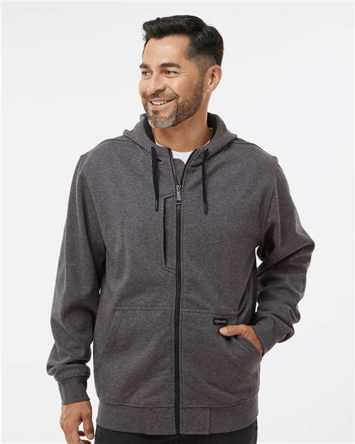 Dark Oxford Men's Bateman Bonded Power Fleece 2.0 Full-Zip Jacket - 7040 plain
