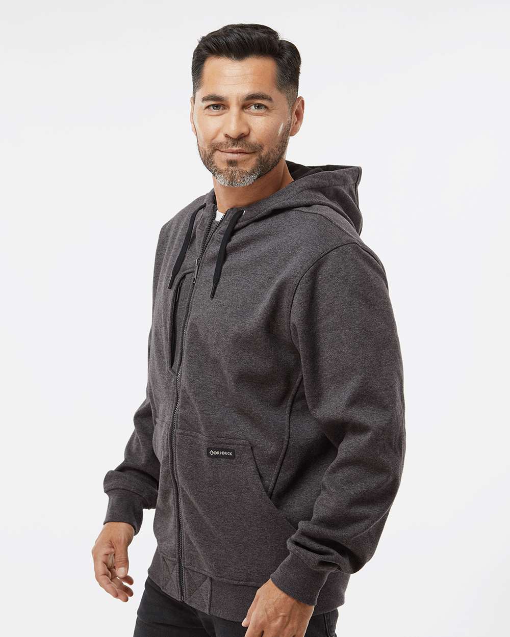 Dark Oxford Men's Bateman Bonded Power Fleece 2.0 Full-Zip Jacket - 7040 plain