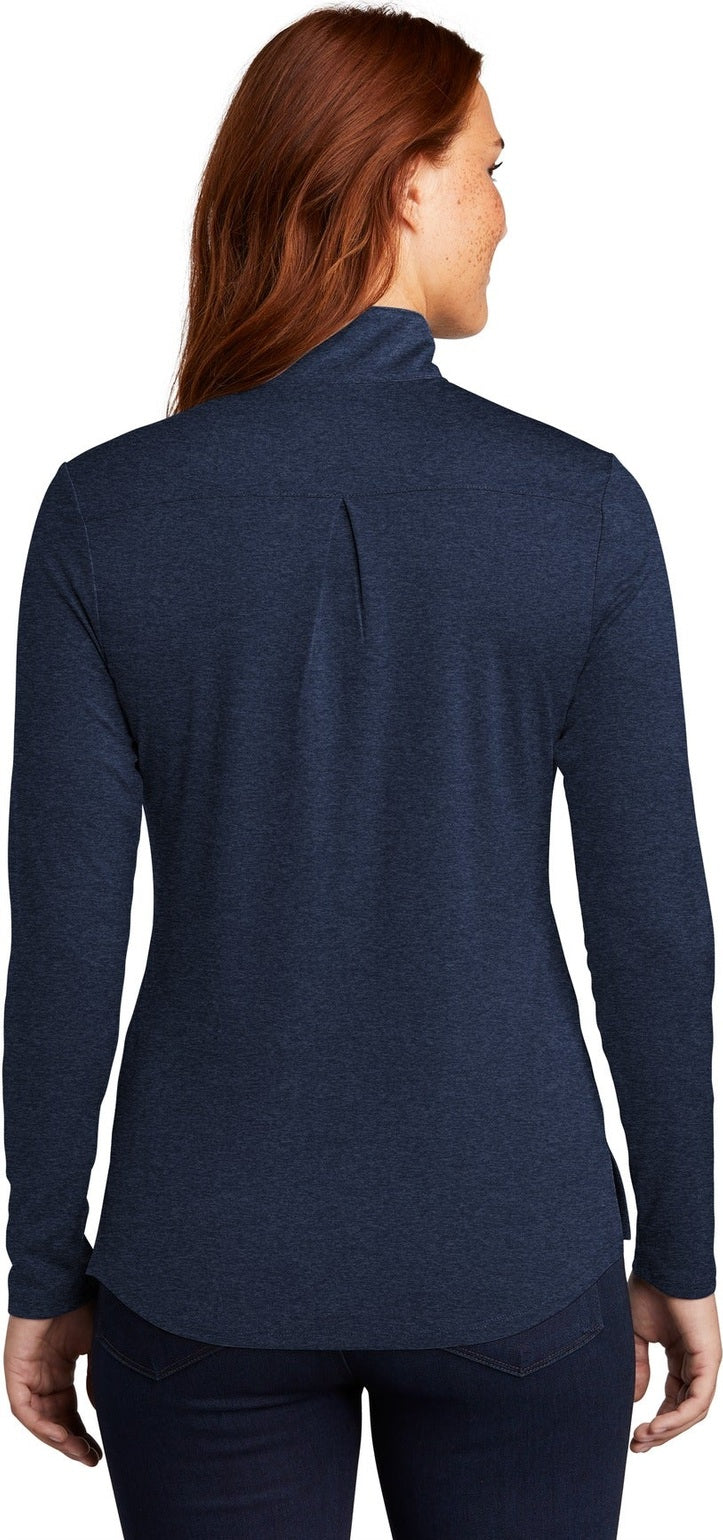 Dark Royal Hth Sport-Tek Women's Endeavor 1/2-Zip Pullover. LST469