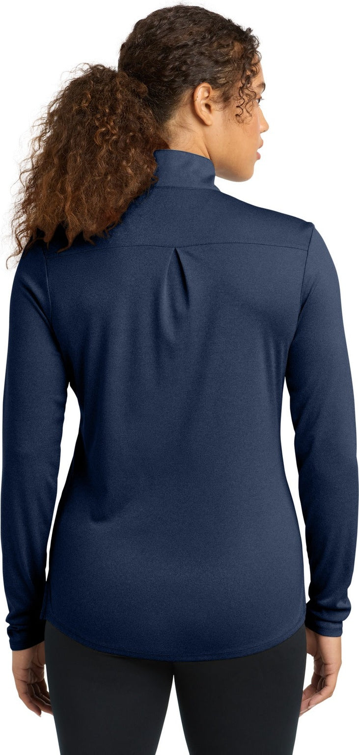 Dark Royal Hth Sport-Tek Women's Endeavor 1/2-Zip Pullover. LST469
