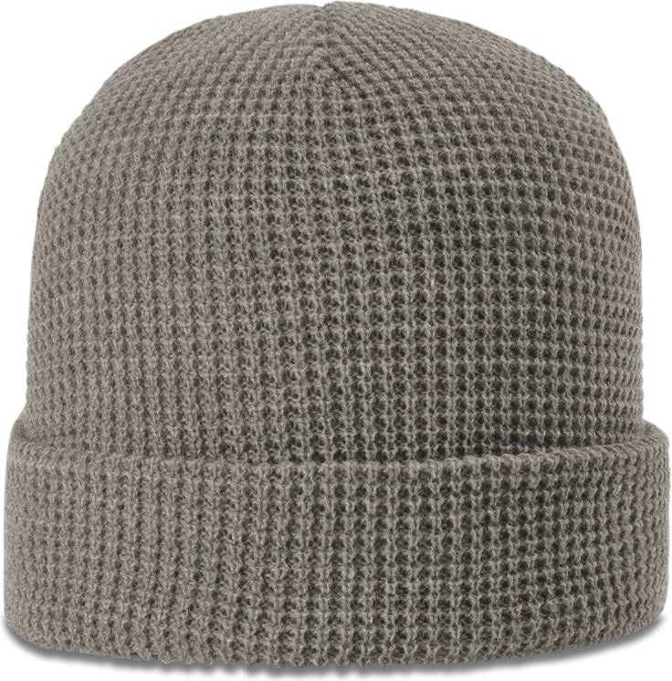 Dark Sand Waffle Knit Beanie with Cuff
