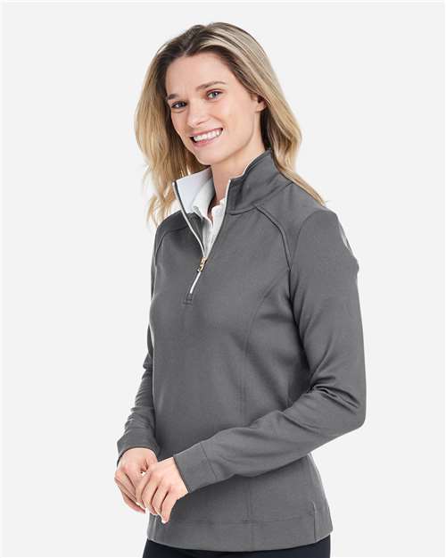 Dark Shadow Grey Heather Women&#39;s Wells Quarter-Zip Tech Pullover - F12250