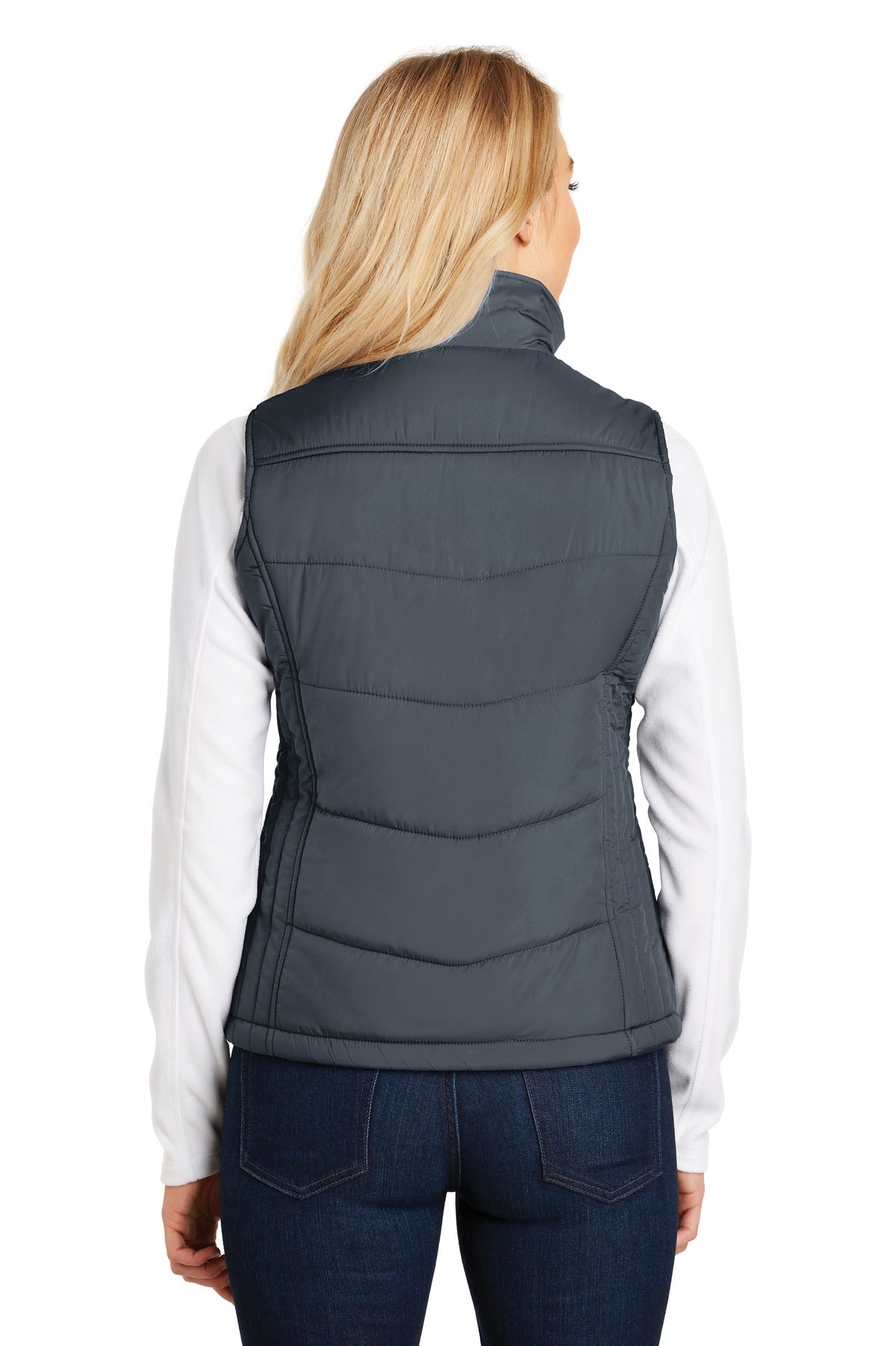 Dark Slate Port Authority Women's Puffy Vest. L709