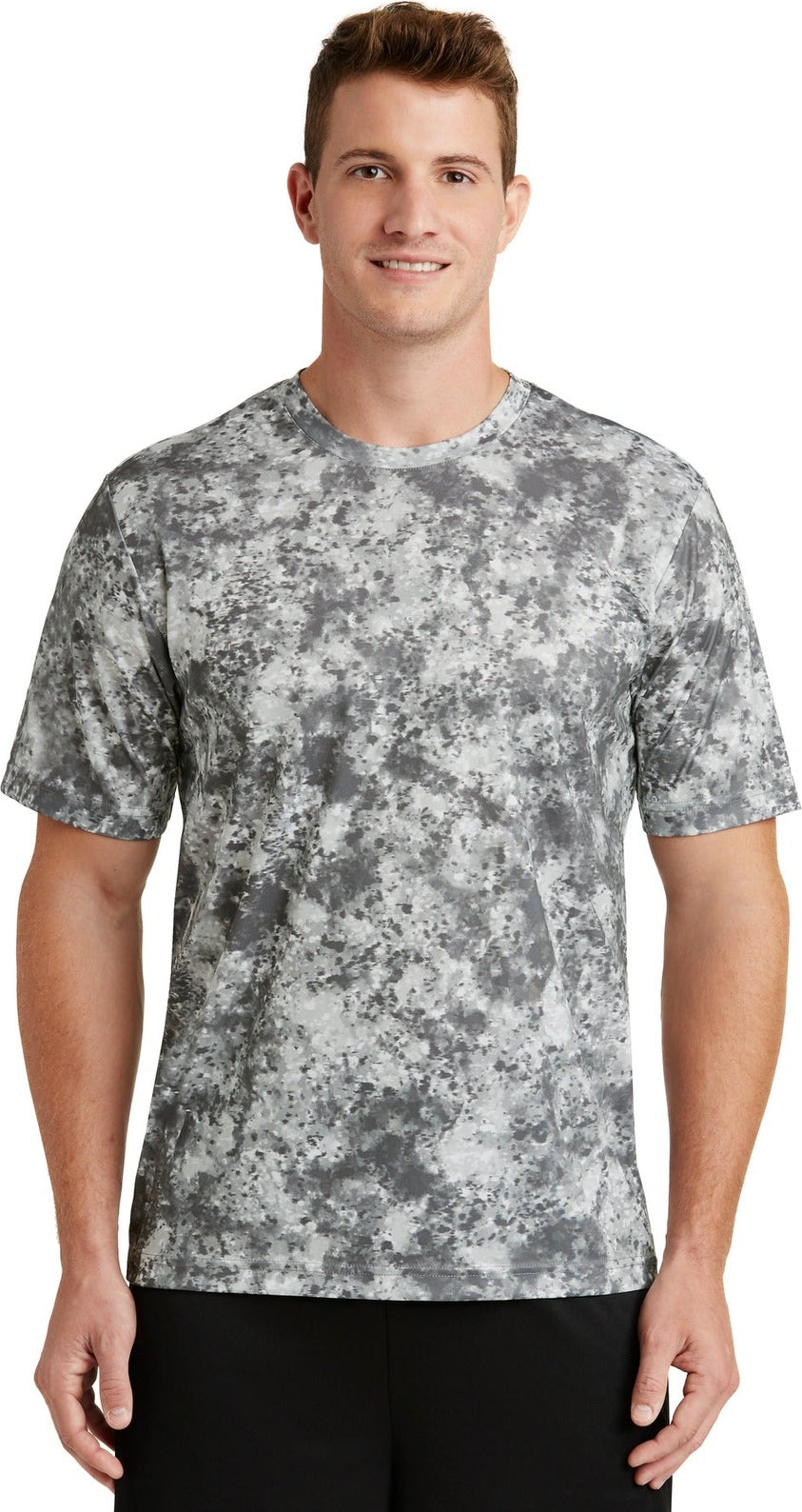 Dark Smoke Gry Sport-Tek Mineral Freeze Tee. ST330