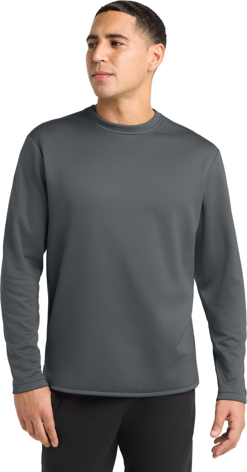 Dark Smoke Gry Sport-Tek Sport-Wick Fleece Pullover Crew. ST248
