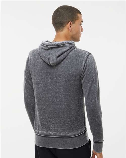 Dark Smoke Vintage Zen Fleece Full-Zip Hooded Sweatshirt - 8916