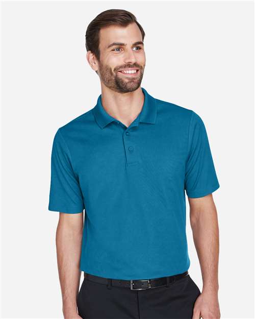 Dark Teal Men&#39;s CrownLux Performance® Plaited Polo - DG20