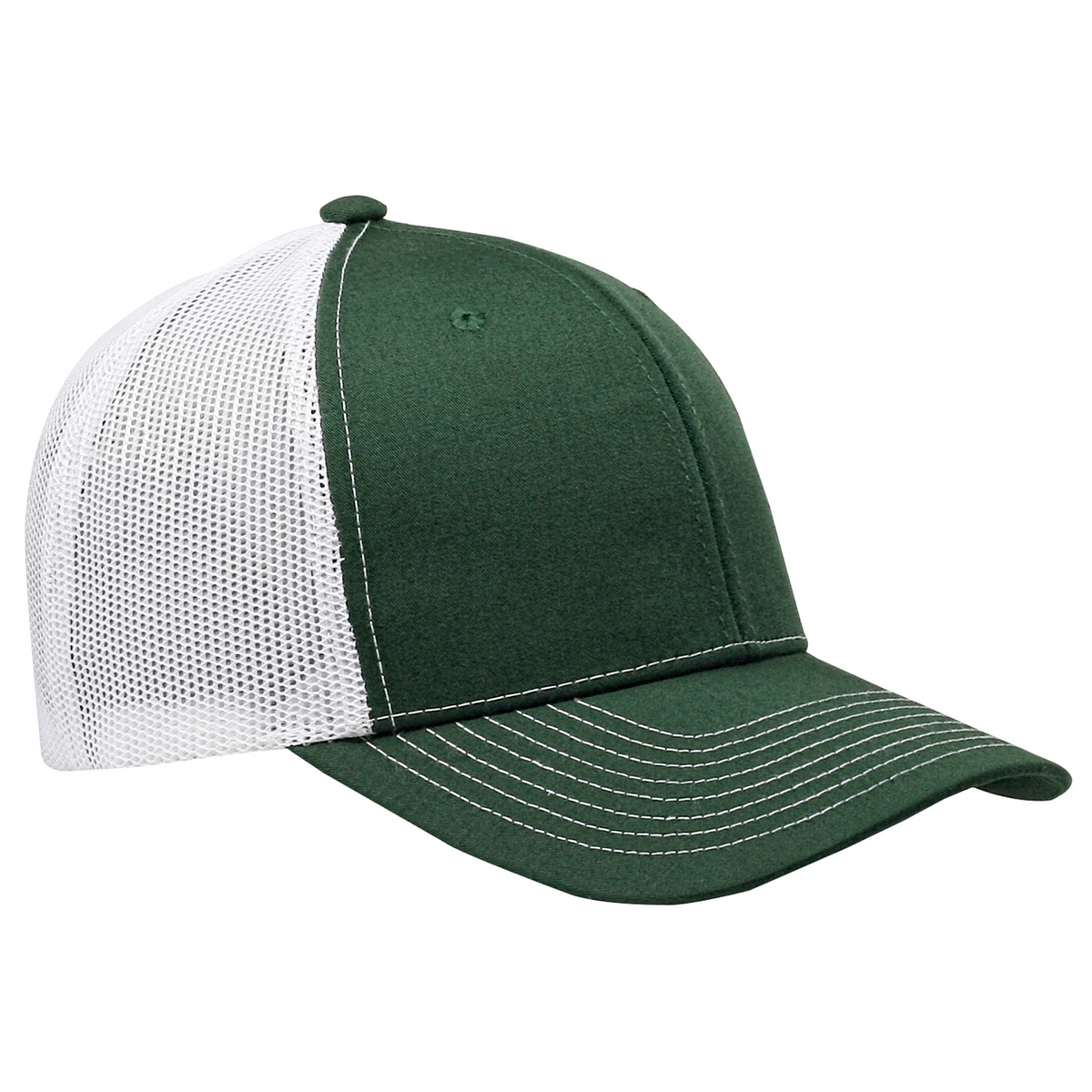 DarkGreen_White 6 Panel Structured Poly/Cotton Front Mesh Back  grouped